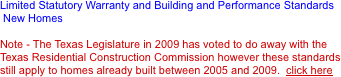 Limited Statutory Warranty and Building